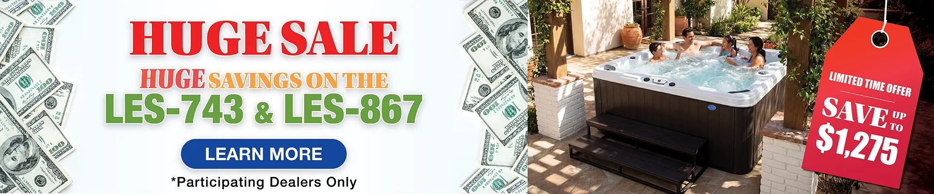 Calspas hot tub being used in a family setting - Carrollton